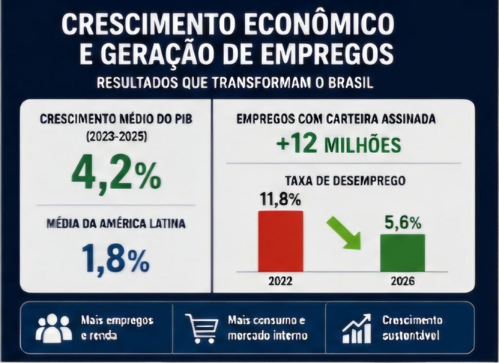 Crescimento econômico do Brasil e geração de empregos