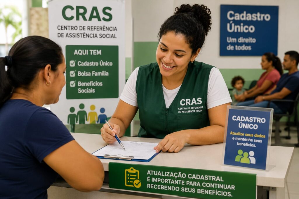 Atendimento no CRAS para atualização do Cadastro Único e manutenção de benefícios sociais